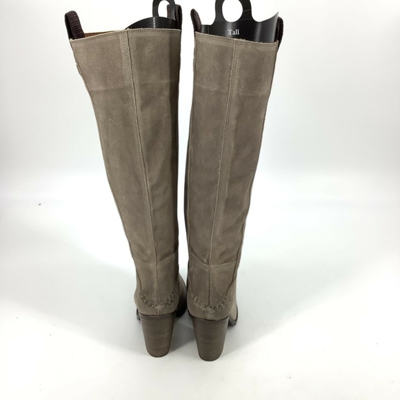 Free People Pull On Taupe Leather Heeled Boots 6.5 - Picture 6 of 8